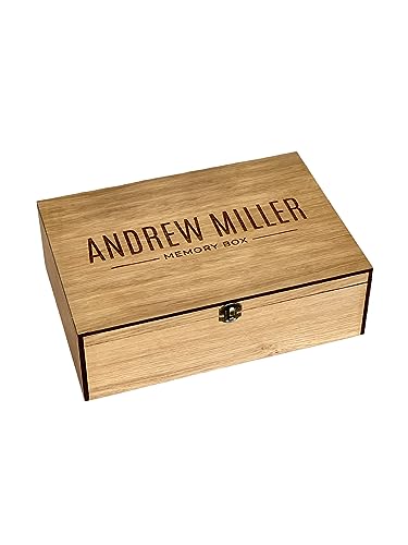 Personalized wooden name box for memories, keepsake - Christmas gift, present for Him, Boyfriend, Boy, Guy, Groomsmen, Friend for Birthday InsideDecor.Shop