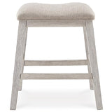 Signature Design by Ashley Skempton Modern 24" Counter Height Upholstered Barstool, 2 Count, Whitewash Signature Design by Ashley