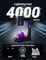 Sielux SL2 Laser Engraver Machine with Roller, Only 1.76 lbs, 4000mm/s Lightning Speed, Ultra HD Handheld Portable Laser Engraving Machine for Wood, Leather, Acrylic, Glass, Coated Metal sielux
