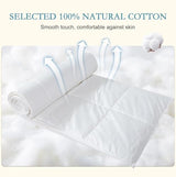 YOUR MOON Summer Lightweight Wool Comforter Twin Size- Breathable & Thin Duvet Insert for Hot Sleepers, 100% Australian Wool Filling 100GSM with Pure Cotton Shell (White) YOUR MOON
