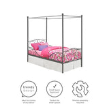 DHP 4020959 Sturdy Bed Frame, Twin, Pewter DHP