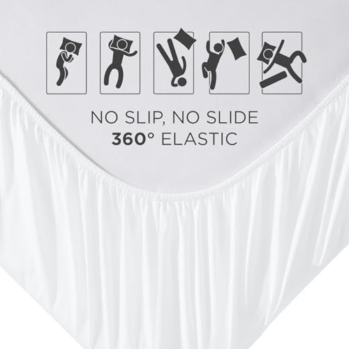 Royale Linens Fitted Sheet Full - Ultra Soft 1800 Brushed Microfiber - Hotel Luxury Bottom Sheets - Wrinkle Free & Fade Resistant - Deep Pocket Fitted Sheet Only (Full, White) ROYALE LINENS