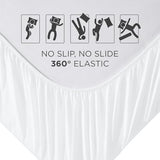Royale Linens Fitted Sheet Full - Ultra Soft 1800 Brushed Microfiber - Hotel Luxury Bottom Sheets - Wrinkle Free & Fade Resistant - Deep Pocket Fitted Sheet Only (Full, White) ROYALE LINENS