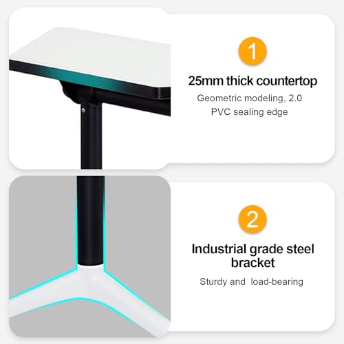 Conference Table, Mobile Training Table with Silent Wheels, Modern Flip Top Foldable Conference Room Table,Rolling Meeting Tables,Seminar Conference Tables for Office, Meeting Room (6pack) VORDERRY