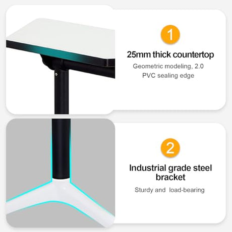 Conference Table, Mobile Training Table with Silent Wheels, Modern Flip Top Foldable Conference Room Table,Rolling Meeting Tables,Seminar Conference Tables for Office, Meeting Room (6pack) VORDERRY