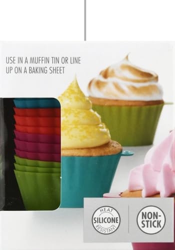 OXO Good Grips Silicone Baking Cups, Multicolor 3 oz.(Pack of 12) OXO