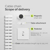 VALU Cable Management Spine – 49 Inch Cable Organizer for Height-Adjustable & Fixed Desks – Sturdy & Flexible with Magnetic Link – Cord Management System Under Desk with Steel Base & Non-Slip Pads VALU