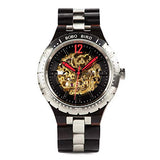 BOBO BIRD Brand Design Mens Wooden Automatic Mechanical Watches Multifunction Business Luxury Wood Watch for Men (Black) BOBO BIRD