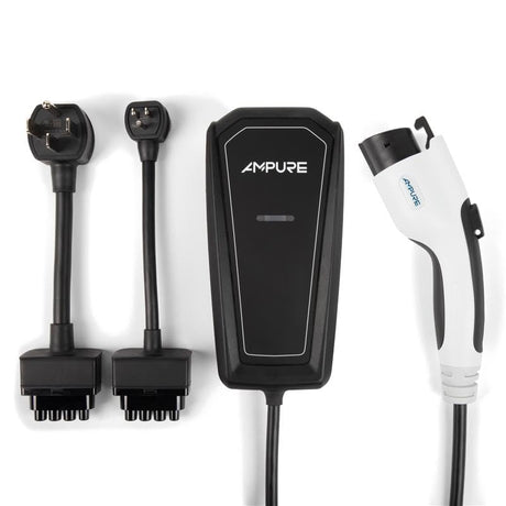 Ampure Portable EV Charger Level 2 Fast Charging Electric Car Charger with Carry Bag, 120v & 240v Nema 14-50 Plug-in, 20ft Cable - Indoor/Outdoor UL Energy Star Certified AMPURE