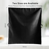 YUCOBE 72" x 66" Cubicle Curtain for Office Privacy Curtains for Room Divider Door, Desk Shade for Cubicle to Block Ligh, Temporary Door for a Room Privacy, 1Pcs with 4 Hook, Black YUCOBE