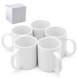 MYSUB Sublimation Mugs, Cups 11oz Sublimation Ceramic Blank Coffee Mugs,White Cups, Sulimation Blanks, Blank White Mugs-36 pack bulk bundle (36pc White) MYSUB