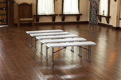 Lifetime Products 580176 Folding Conference Table (5 Pack), 6', White - WoodArtSupply