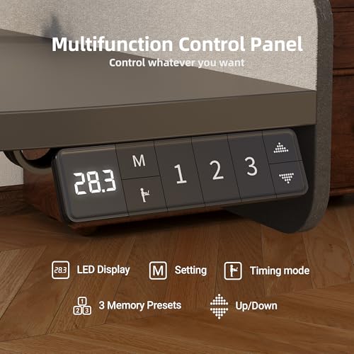 Claiks L Shaped Standing Desk, 55 Inch Electric Height Adjustable Desk with Splice Board Corner Workstation for Home Office, Black Claiks