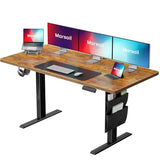 Marsail 55x24 Electric Standing Desk - Adjustable Height Computer Desk with Memory Presets, Storage Bag & Cable Management for Home Office & Gaming Workstations Marsail