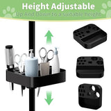 VFK 36''/47''Large Dog Grooming Table, Foldable Pet Station at Home, Dog Grooming Table,Adjustable Cat Drying Desktop with Arms, Nooses, Mesh Tray (Basic pet Table, 36" Black) VFK