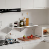 Chingoo Stainless Steel Shelf 18" x 72", 2 Pack NSF Wall Mounted Commercial Metal Shelving with Backsplash for Restaurant, Utility Room, Kitchen and Garage Chingoo