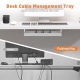 PulvinarVita Dual Motor Standing Desk Frame, Ergonomic Stand Up Desk Base Workstation with Cable Management Tray, Headphone Hook for Home Office PulvinarVita