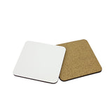 MR.R 10 Pieces Sublimation Blanks Square Cup MDF Coasters, Raw Wood Back Hardboard Sublimation Coasters Blanks,Absorbent Heat Transfer Cup Coasters for Drinks, Party Supplies Coasters and DIY Craft MR.R