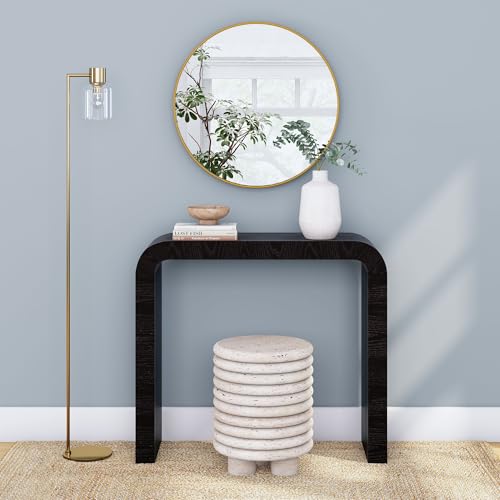 Plank+Beam Arcata Console Table, 36", Modern Console Table for Behind Couch, Contemporary Curved Entryway Table for Foyer, Living Room, Noir Plank+Beam