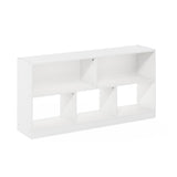 Furinno DALY Book Shelf, 5-Cube Bookshelf, Horizontal Cube Storage Organizer Bookcasde, 10.9 x 47.2 x 23.6, for Living Room, Bedroom, Home Office, White Furinno