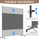 VAMFUTRE Single Panel Room Divider/Privacy Screen with Caster Wheels and Brakes - Stylish and Versatile Partition for Home,Office,School and Restauran (Gray, 6FT*6FT) VAMFUTRE
