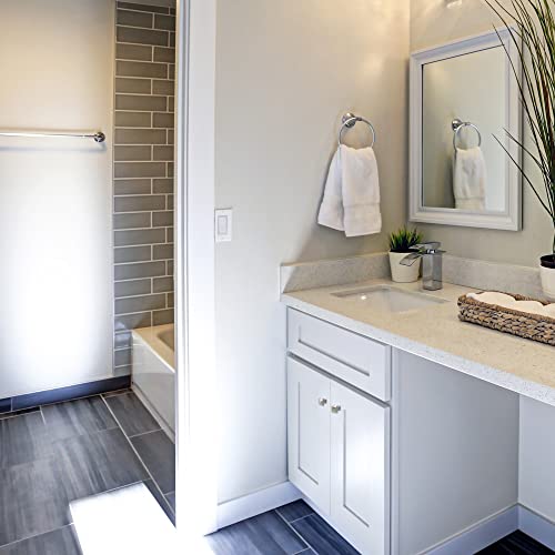 Design House Brookings 24 Inch Bathroom Vanity, Ready to Assemble, Solid Wood, Sherwin Williams® White, 586925 Design House