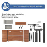 HEONAM Dual Motor Standing Desk with Drawer, 63x30 Inches Electric Height Adjustable Sit Stand Up Desk with Storage Shelf, Home Office Desk Computer Workstation with Walnut Top/Black Frame HEONAM