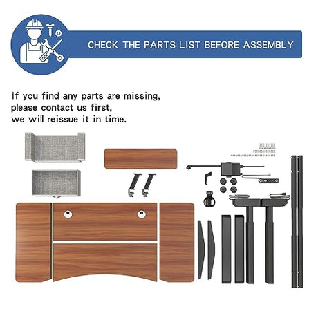 HEONAM Dual Motor Standing Desk with Drawer, 63x30 Inches Electric Height Adjustable Sit Stand Up Desk with Storage Shelf, Home Office Desk Computer Workstation with Walnut Top/Black Frame HEONAM
