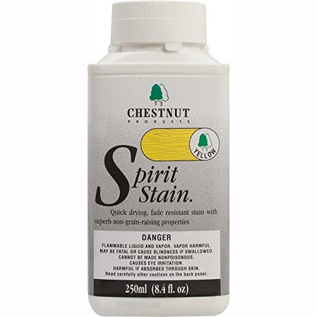 Spirit Stain Rainbow Colors for Wood (Yellow) Chestnut