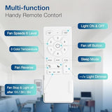 FINXIN Indoor Ceiling Fan Light Fixtures Remote LED 48 Brushed Nickel Ceiling Fans for Bedroom,Living Room,Dining Room Including Motor,Remote Switch (48" 4-Blades) FINXIN