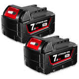 GROWFEAT 2 Pack 7.0Ah M -18 Lithium-ion Replacement for Milwaukee Battery Compatible with Milwaukee M-18 Battery 48-11-1812 48-11-1850 48-11-1852 48-11-1862 for Cordless Power Tools Battery GROWFEAT