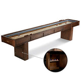 Barrington Billiards 12' Webster Shuffleboard Table with Scratch-Resistant Playfield and 8 Puck Set Barrington Billiards