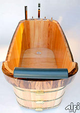 ALFI brand AB1148 59-Inch Free Standing Oak Wood Bath Tub with Chrome Tub Filler ALFI brand