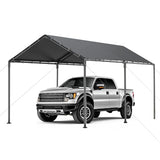 Carport 10x20ft Heavy Duty Car Tent, Portable Garage, Car Shelter, All-Season Tarp Tent for Car, Party，Grey Grezone
