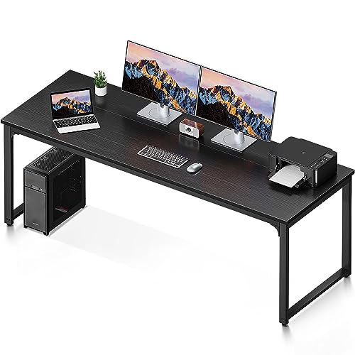 Coleshome 71 Inch Computer Desk, Modern Simple Style Desk for Home Office, Study Student Writing Desk, Black