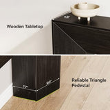 LITTLE TREE Console Table for Entryway, 63 Inches Extra Long Black Wooden Sofa Table for Living Room, Modern Hallway Foyer Table for Entrance, Easy Assembly LITTLE TREE