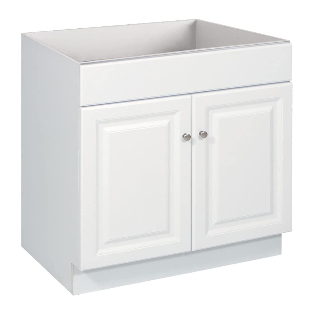 Design House Wyndham 30 Inch Bathroom Vanity, Ready to Assemble, Solid Wood, White, 597146 Design House