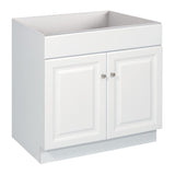 Design House Wyndham 30 Inch Bathroom Vanity, Ready to Assemble, Solid Wood, White, 597146 Design House