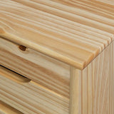 Linon Home Decor Products Corinne Six Drawer Storage, Natural Rolling Cart Linon Home Decor Products