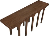 Meridian Furniture 99076Brown-T Westfield Collection Art Deco Console Table with Rich Brown Finish, Oak Veneer, Mixture of Solid Wood and MDF, 70" W x 18" D x 31" H, Brown Meridian Furniture