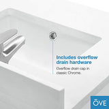 OVE Decors Bathroom Vanity with Black Hardware and Power Bar in White Finish, 60 inches OVE Decors