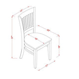 East West Furniture VANC7-OAK-W 7 Piece Kitchen Table & Chairs Set Consist of an Oval Dining Room Table with Butterfly Leaf and 6 Solid Wood Seat Chairs, 40x76 Inch, Oak East West Furniture