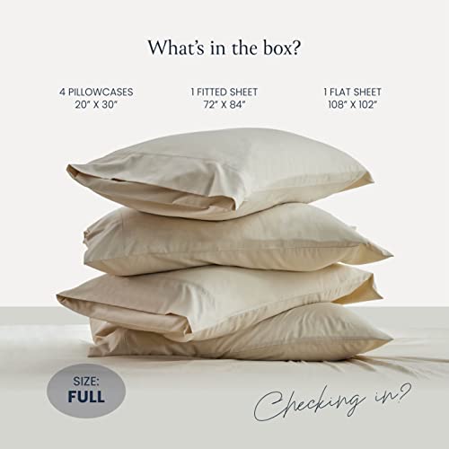 BELADOR Silky Soft Full Sheet Set - 6 Piece Luxury Bed Sheets with Deep Pocket for Full Size Bed, Secure-Fit Elastic, Breathable, Wrinkle Free Oeko-Tex BELADOR