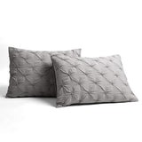 Lush Decor Ravello Pintuck Comforter Set - Luxe 5 Piece Textured Bedding Set - Traditional Glam & Farmhouse Inspired Bedroom Decor - King, Gray Lush Decor