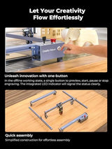 Creality 10W Laser Engraver, Falcon Pro with 3-in-1 Laser for Wood Engraving, 72000mW Efficient Laser Engraving Machine Fit, for Wood, Metal, Paper, Acrylic, Leather, Glass Tumbler Ring, 17" x 16" Creality