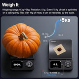 Amzmerit Smart Food Kitchen Scale with Nutritional Calculator, Timer, 0.1g High Precision Kitchen Scale, Free App with 27 Nutrients Tracking, Digital Grams and Ounces for Weight Loss,11lbs/5kg (Black)