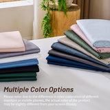 MEISHANG Extra Deep Pocket Cotton Sheets King Size - 100% Egyptian Cotton 1000 Thread Count - Fits 18"-24" in Deep Mattress,Oeko-Tex Certified, Soft & Breathable - 4 Piece (King, White) MEISHANG