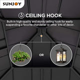 Sunjoy 11 x 11 ft. Wood Gazebo Standard Cedar Framed Gazebos with Black Double Steel Hardtop Roof for Garden, Backyard Shade, Matte Black Roof + Natural Wood Frame Sunjoy