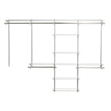 Rubbermaid Configurations Deluxe Custom Closet Kit, 4-8 Ft. Adjustable Metal Wire Shelving, Titanium Finish, Expandable Organization System, Hardware Included, for Home Closet/Pantry/Laundry/Mudroom Rubbermaid