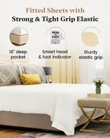 Good Sleep Bedding Queen Fitted Sheet - 1000 Thread Count Egyptian Cotton, Soft & Breathable - 16 Inch Deep Pocket - White Good Sleep Bedding